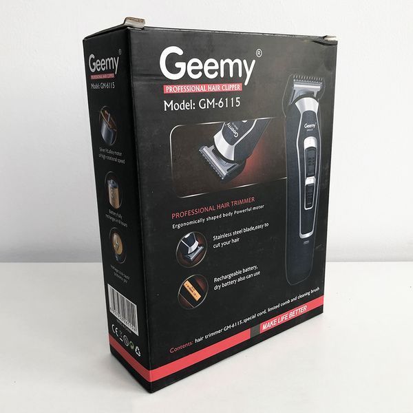 Машинка для стрижки GEMEI GM-6115, машинка для стрижки волос беспроводная. Цвет: синий ws37978 фото