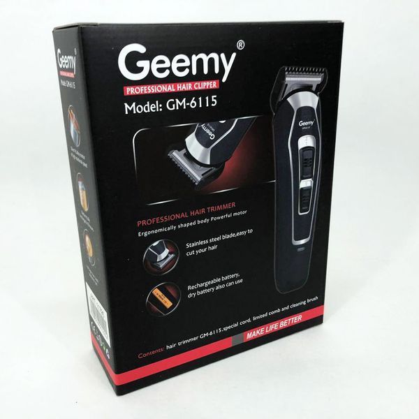 Машинка для стрижки GEMEI GM-6115, машинка для стрижки волос беспроводная. Цвет: синий ws37978 фото