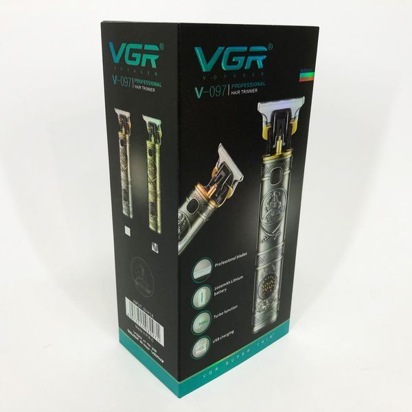 Машинка для стрижки волосся і бороди VGR V-097, Машинка для підстригання Окантувальна машинка. Колір: золотий ws28989 фото