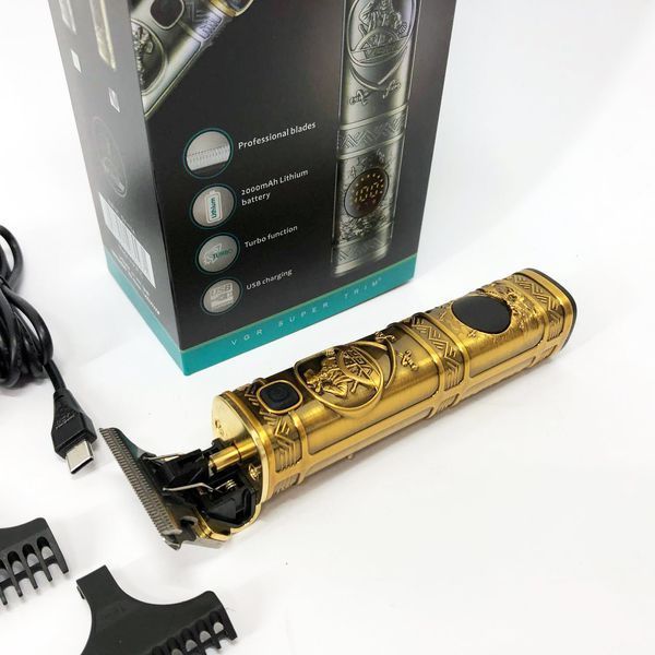 Машинка для стрижки волосся і бороди VGR V-097, Машинка для підстригання Окантувальна машинка. Колір: золотий ws28989 фото
