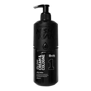 Бальзам после бритья Nishman After Shave Cream & Cologne 1 City Senior Black 400 мл 8681665066437 фото