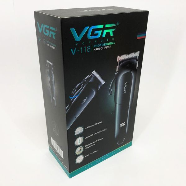 Машинка для стрижки волос и бороды VGR V-118, Машинка для стрижки волос беспроводна, Электробритва ws88782-1 фото